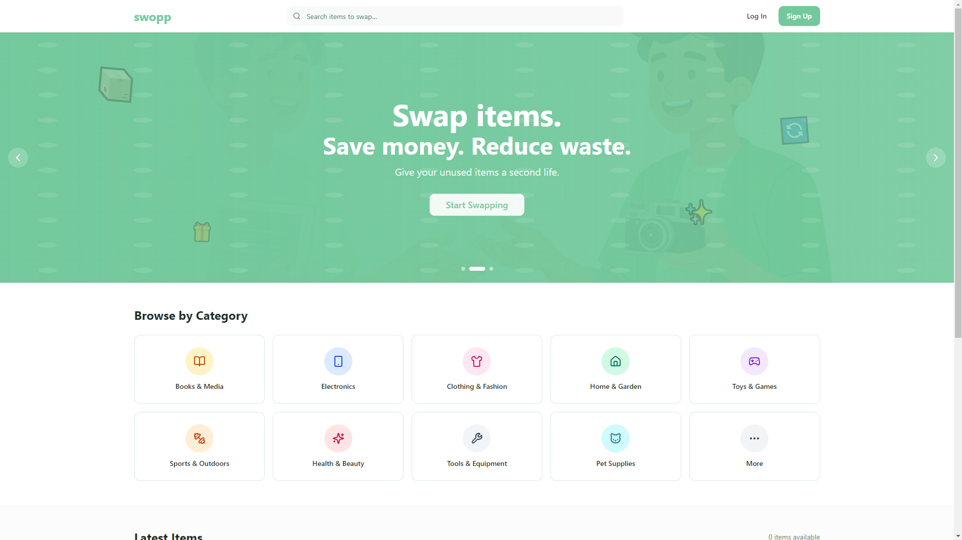 Swop — SaaS marketplace for swapping items case study